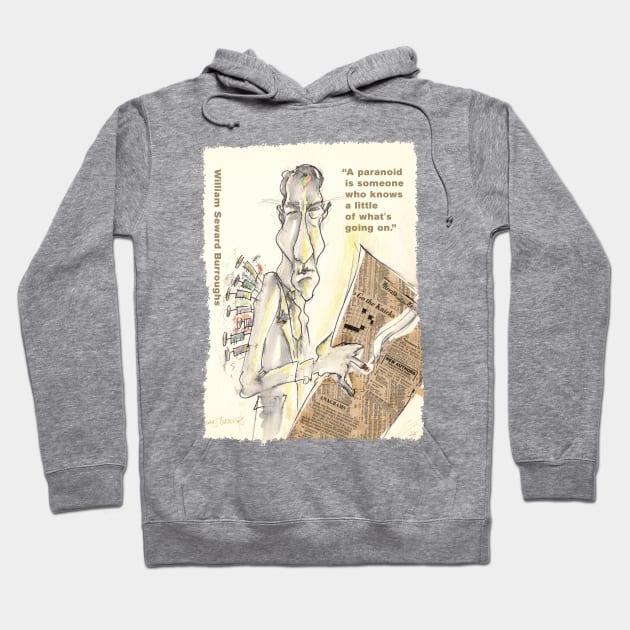 W.S. Burroughs, Paranoid, Quote Hoodie by hirnstrich